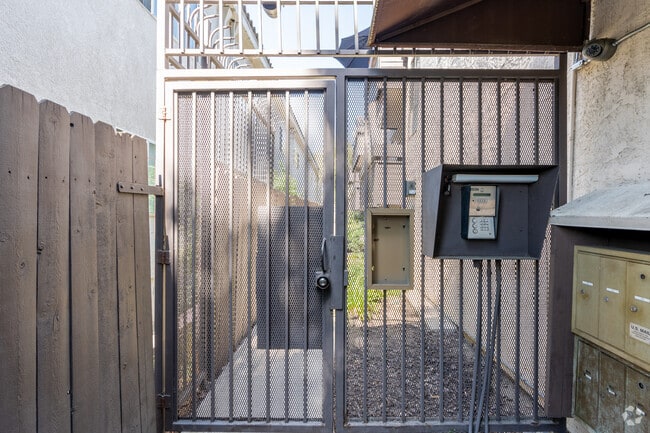 Front gate - 9929 Sepulveda Blvd