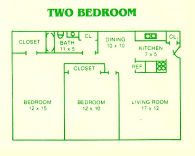 2BR/1BA - Village Green Apartments