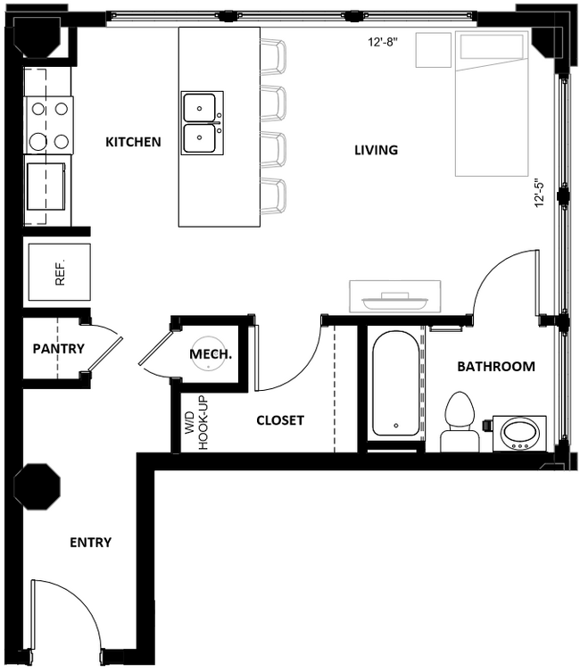 Floorplan - Illinois Street Senior Apartments