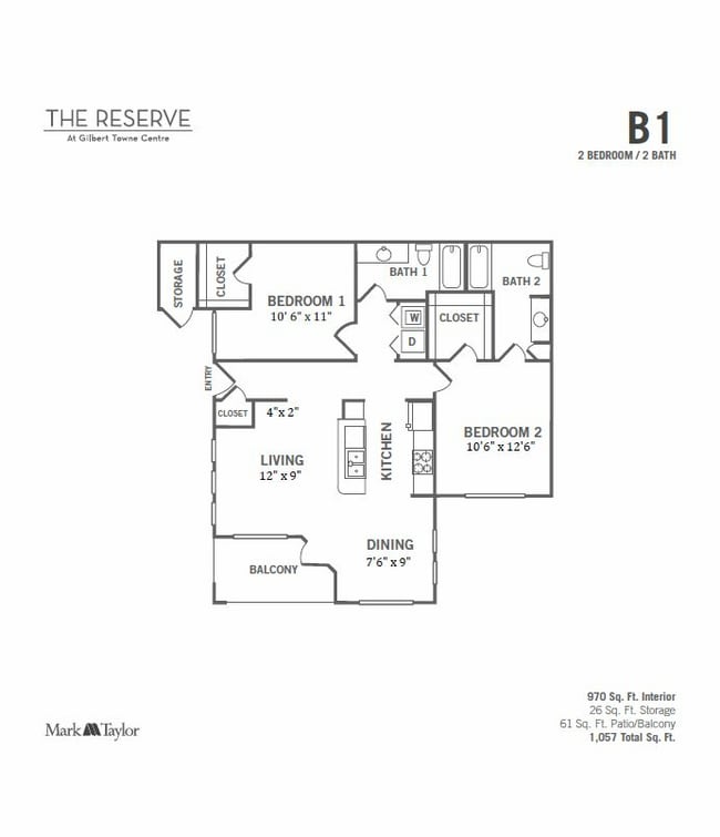 Floorplan - The Reserve at Gilbert Towne Centre