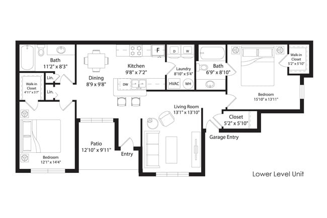 Floorplan - Cascade Shores Townhomes + Flats