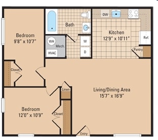 2BR/1BA - Falls Ridge