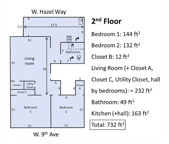 Floor plan - 241 W 9th Ave