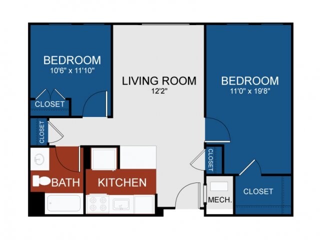 2BR/1BA - Simpkins School Residences - Ages 55+