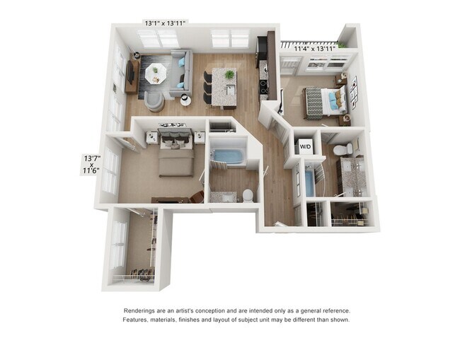 2 Bed 2 Bath - The Edge Apartments