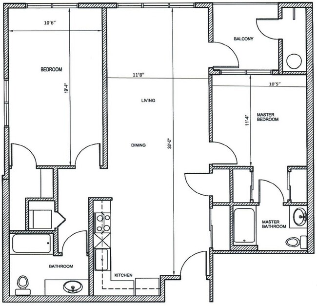 2Bed, 2Bath B Units 208,308,408 - Moreland Crossing