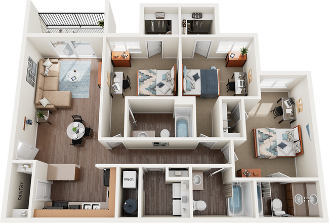 Madera-C1-3x3 Floor Plan - Madera