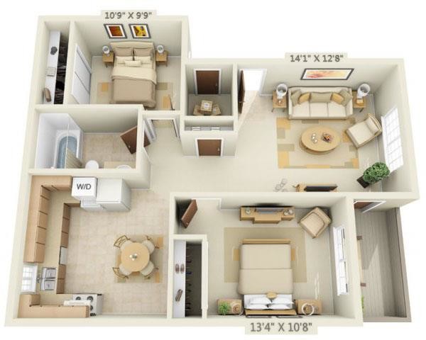 Floorplan - Woodbridge Apartments