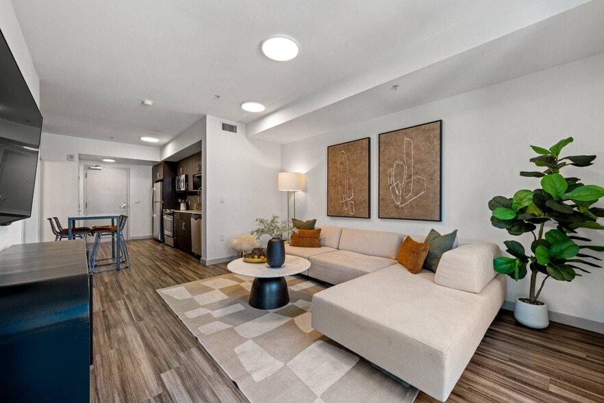 Living Room Space at G12 Apartments in Los Angeles, CA 90015 - G12