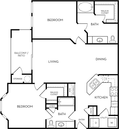 Floorplan - Azure Apartment Homes