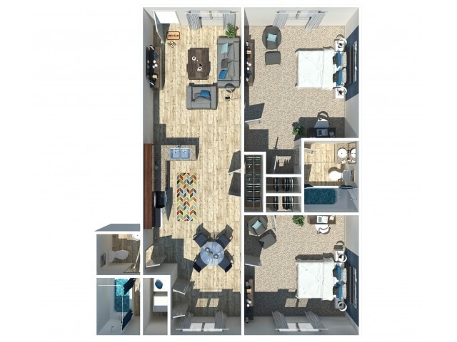 2 Bedroom 2 Bath - Park 1Eleven