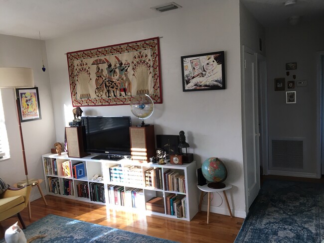 living room with hardware floors - 3512 SW 23rd St