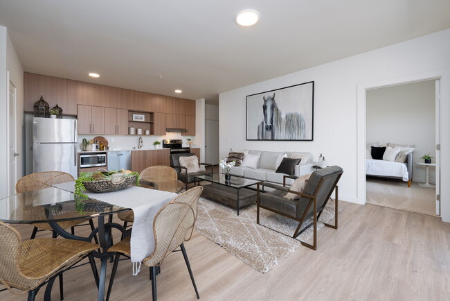 Living, Dining, and Kitchen