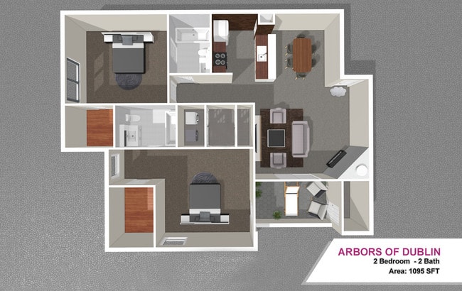 2 Bed - 2 Bath (The Dogwood) - Arbors of Dublin