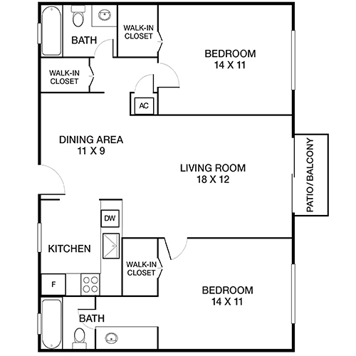 Floorplan - Plantation Gardens Apartment Homes