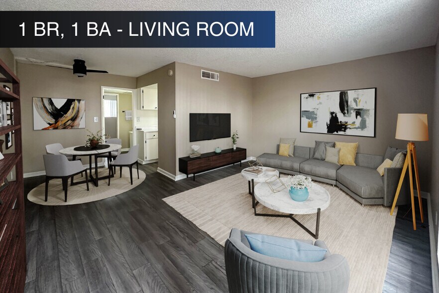 1 BR, 1 BA - Living Room - Maryland Park Apartments