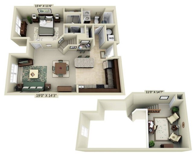 One Bedroom Loft A1BL - Bell Arlington Ridge