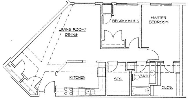 2BR/1BA - Central Square Apartments