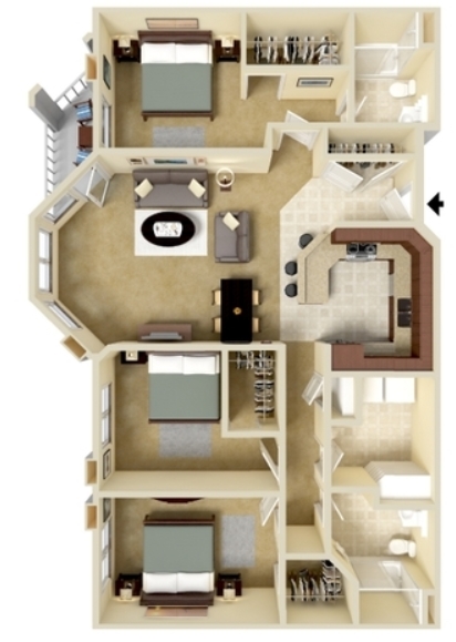 Floorplan - Eagle Crest Apartments