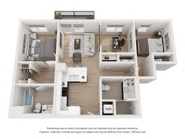Floorplan - Evani 3223 Wilshire