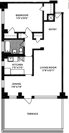 1BR/1BA - 178  Clinton Street
