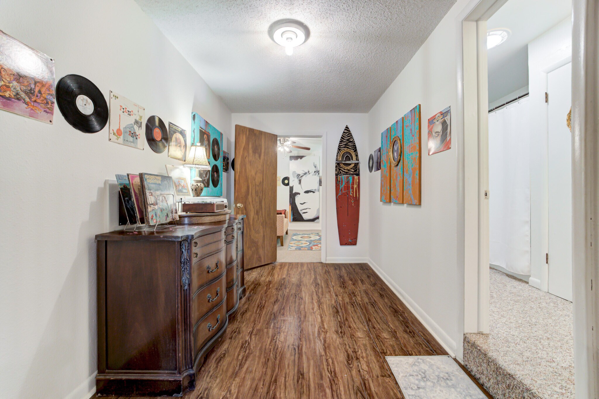 hall inside Vinyl Loft - 117 W Harrison Ave