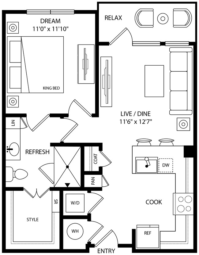 Floorplan - Rye Bunker Hill Apartments