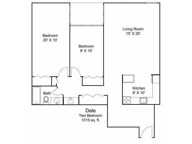 Dale Floor Plan - Hillsborough Apartments