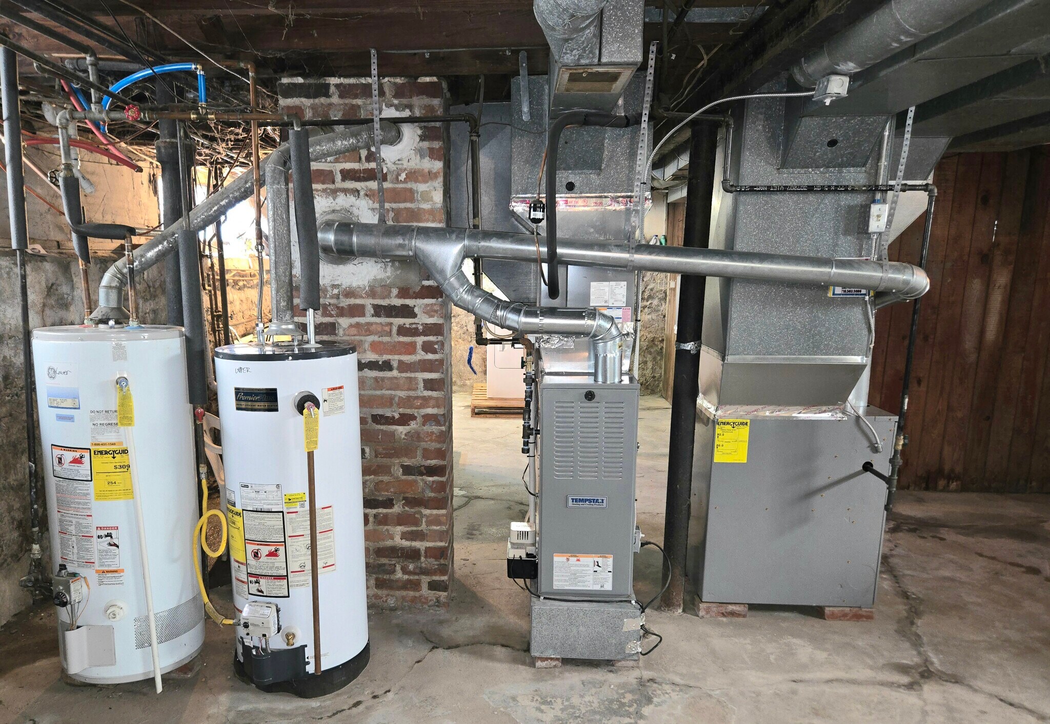 Newer furnace for lower rental unit to the far right - 414 Taunton Pl