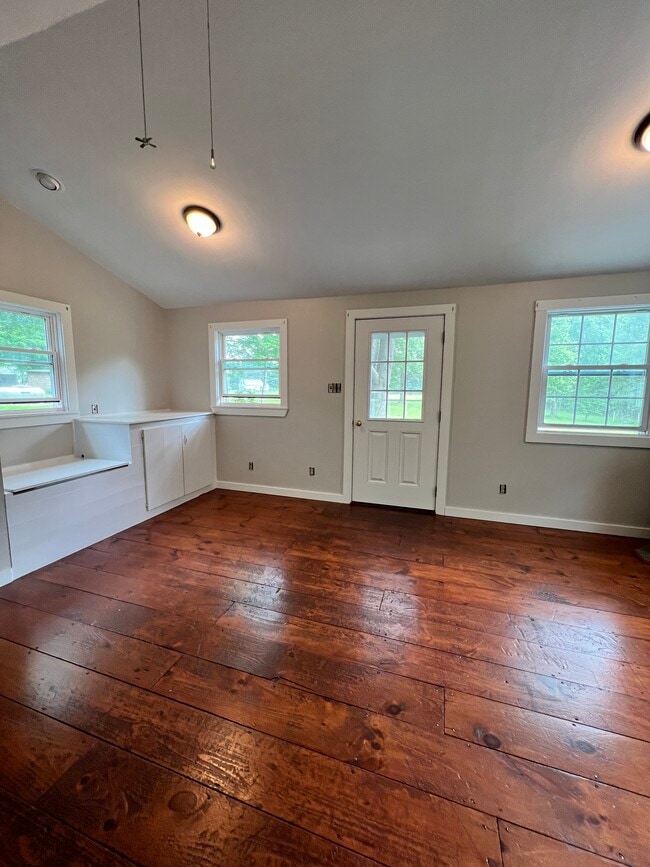 Living room addition refinished floor - 349 Brickett Hill Rd