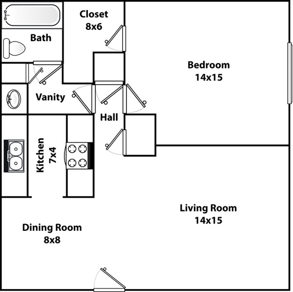 Floorplan - Foxcroft Apartments