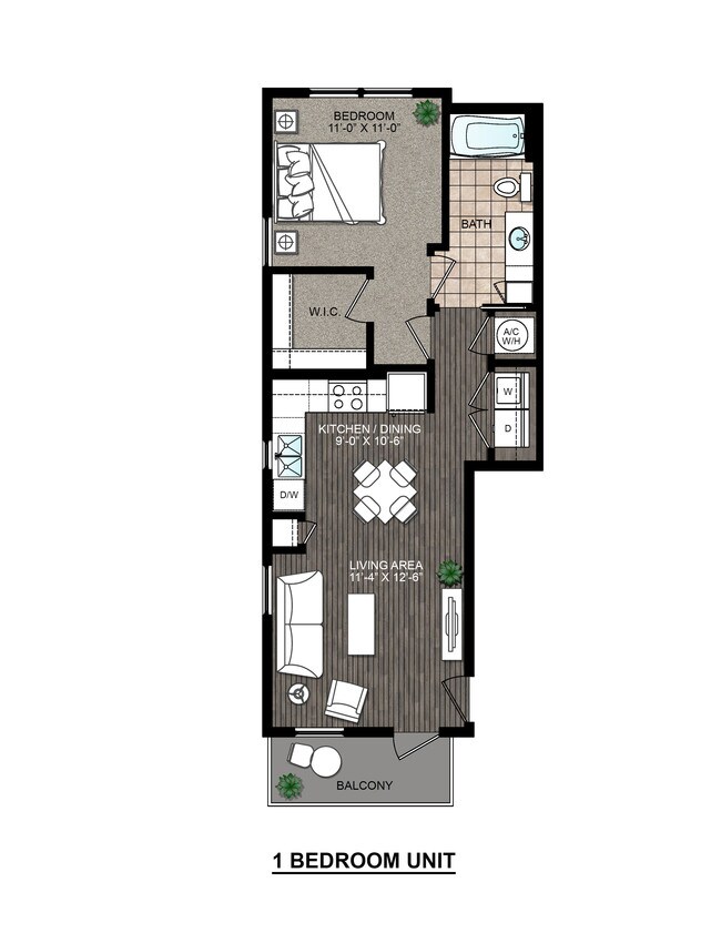 1 Bedroom 1 Bath 672sf - Artisan on MacDill
