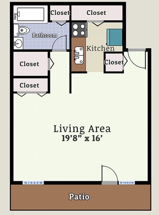 Studio - Woodmere Apartments