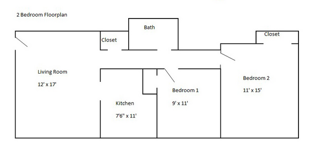 Gold Key 2 Bed - Plan A - Gold Key Apartments