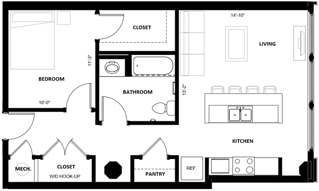 Floorplan - Illinois Street Senior Apartments