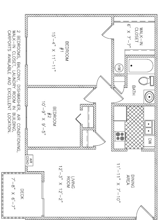2BR/1BA - Fernwood Terrace Apartments