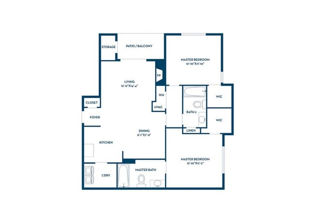 2 Bedroom | 2 Bath | 1070 SF - Avalon Oaks Apartments