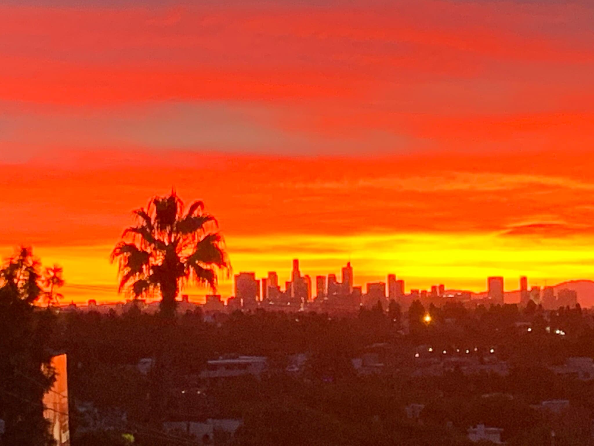 Sunrise downtown LA view - 8530 Holloway Dr