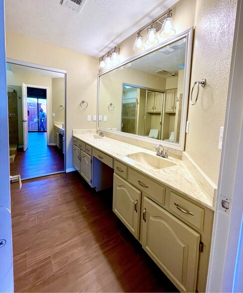 master bath vanity & walkin closet - 3907 Winter Park Ln