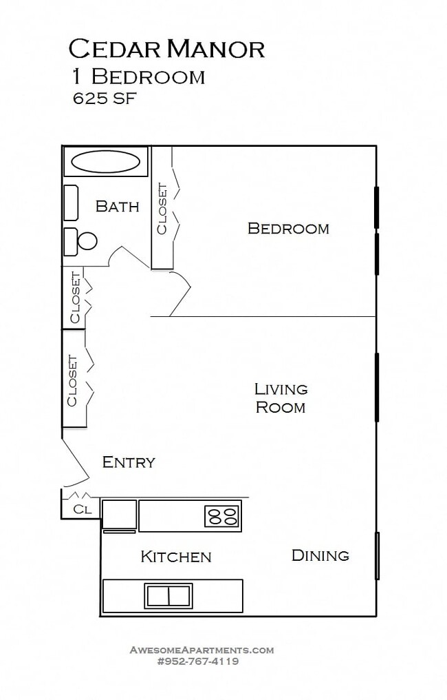 Floorplan - Cedar Manor Apartments