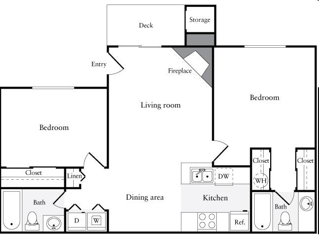 2BR/2BA - Redmond Park Apts