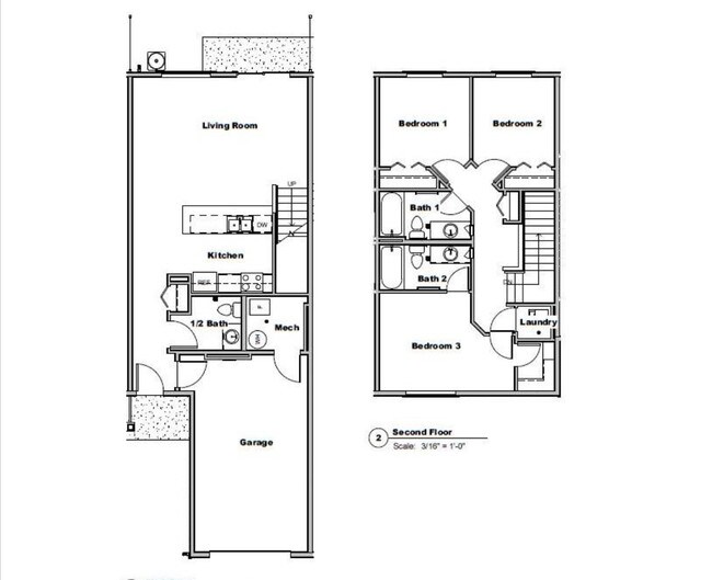 Floorplan - Kennedy Park Townhomes