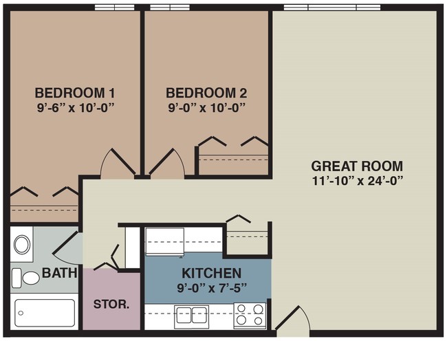 Floorplan - Afton View Apartments