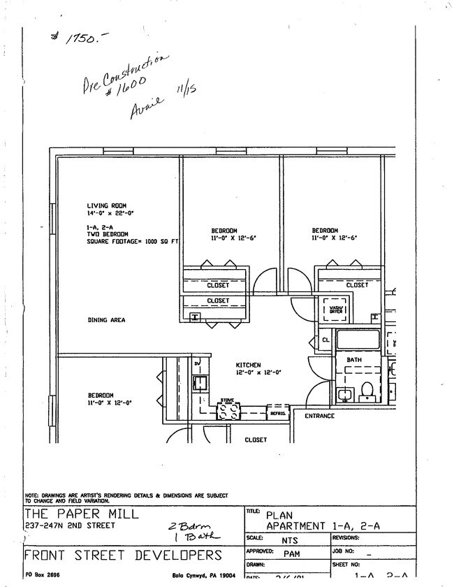 2BR/2BA - Papermill Lofts
