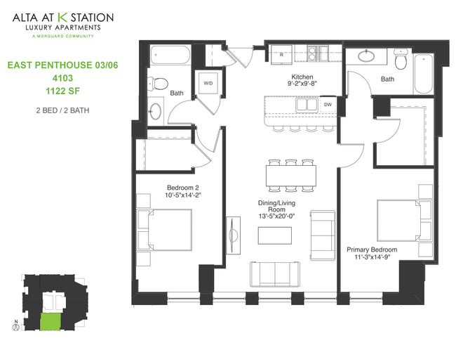 East Penthouse 03 & 06, Suite 4103 - Alta at K Station