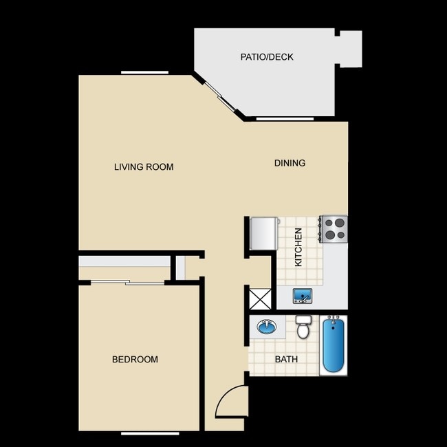1BR/1BA - Meridian West Apartments