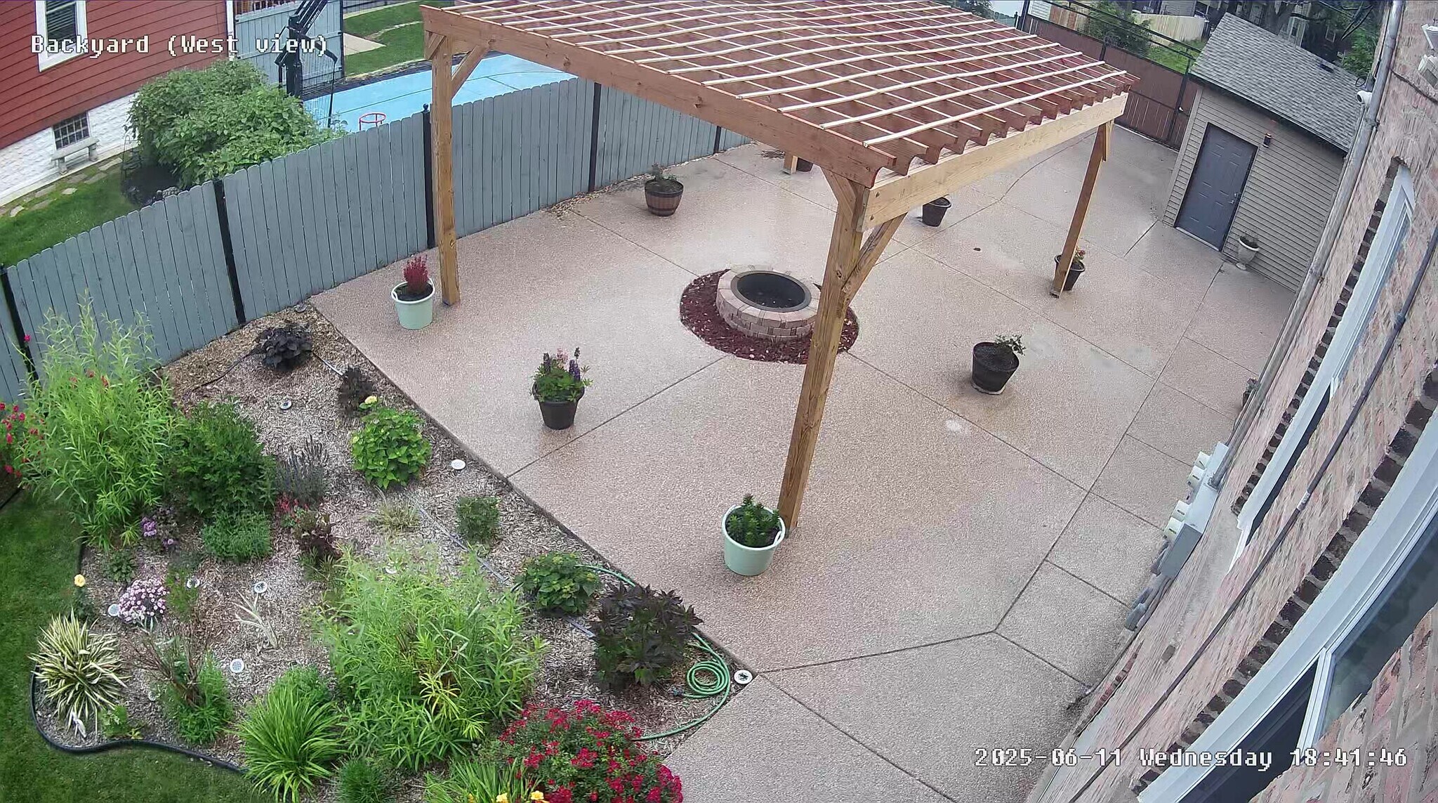 Fire pit, and pergola outside entertaining space - 6420 S Saint Lawrence Ave
