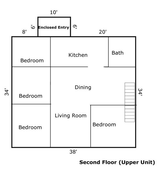 Floorplan for upper - 362 W Scott St