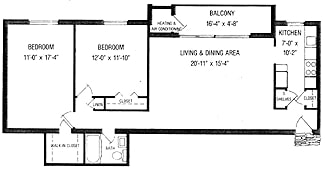 2BR/1BA - Rolling Hills Apartments