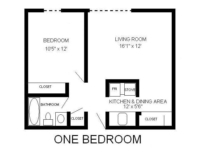 1 Bedroom Standard Unit - Webster Terrace I